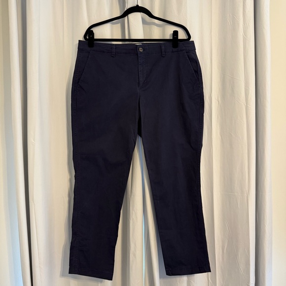 GAP Girlfriend High Rise Chino Pants Navy Stretch Cotton Women’s 16 - Picture 1 of 9